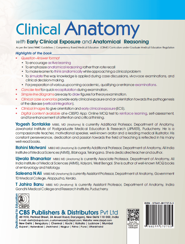 Clinical anatomy with early clinical exposure and anatomical reasoning