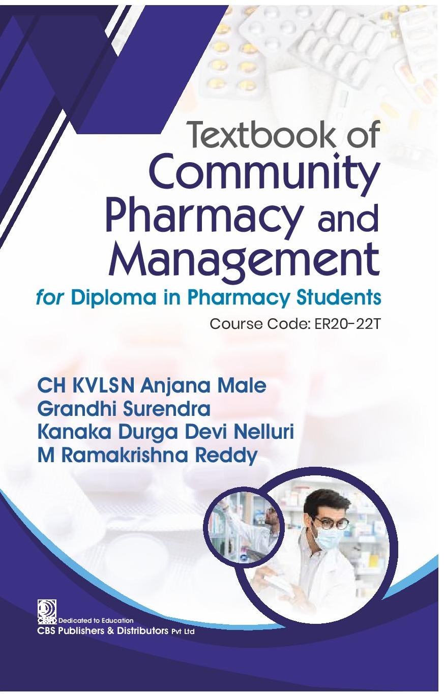 Textbook of community pharmacy and management for diploma in pharmacy students course code er20-22t