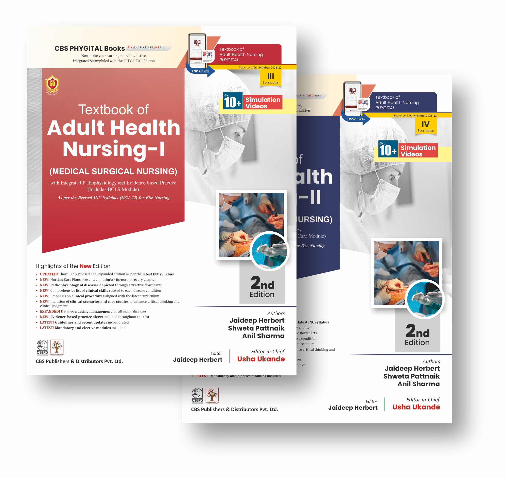 Textbook of adult health nursing-i and ii as per the revised inc syllabus (2021-22) for bsc nursing