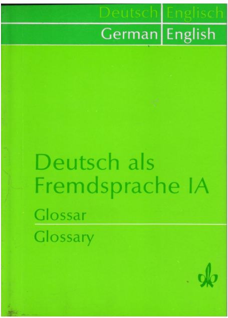 German as a foreign language ia glossary