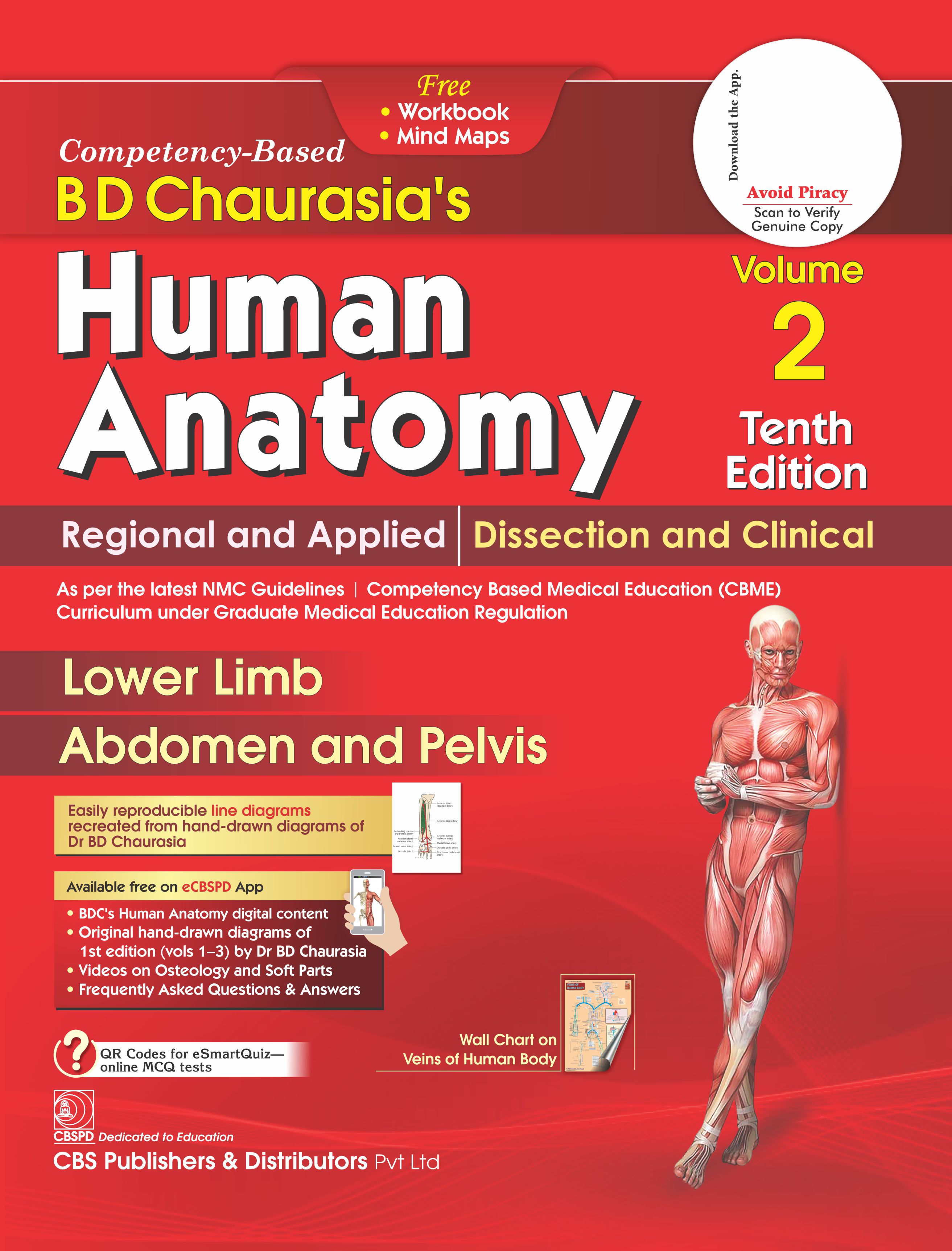 Bd chaurasia’s human anatomy, with free workbook (vol.2)