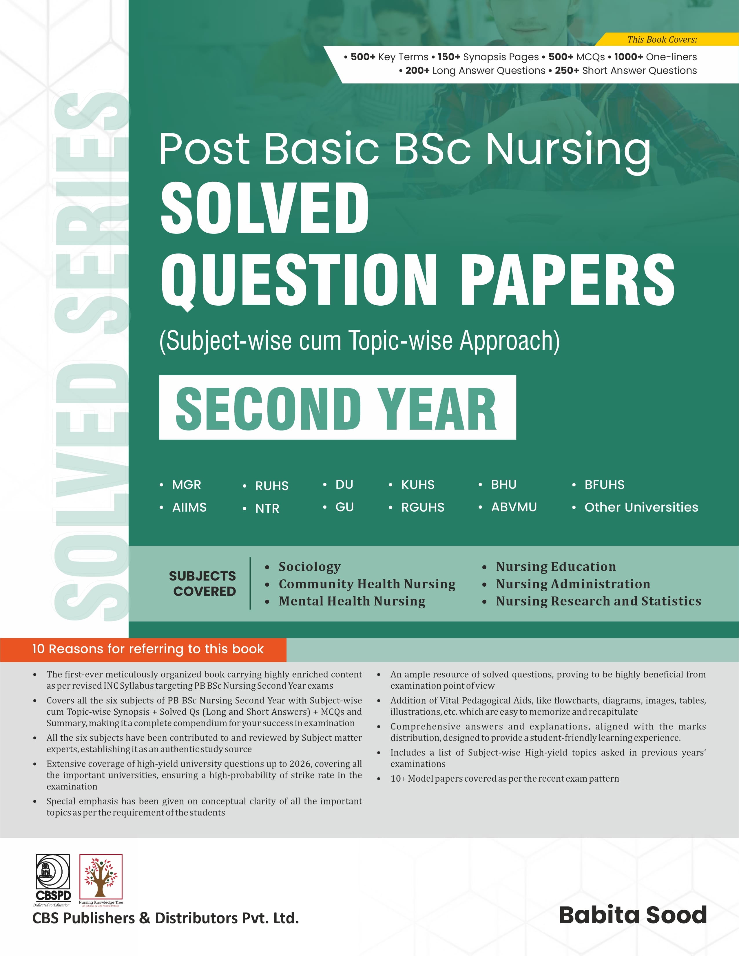 Post basic bsc nursing solved question papers-second year