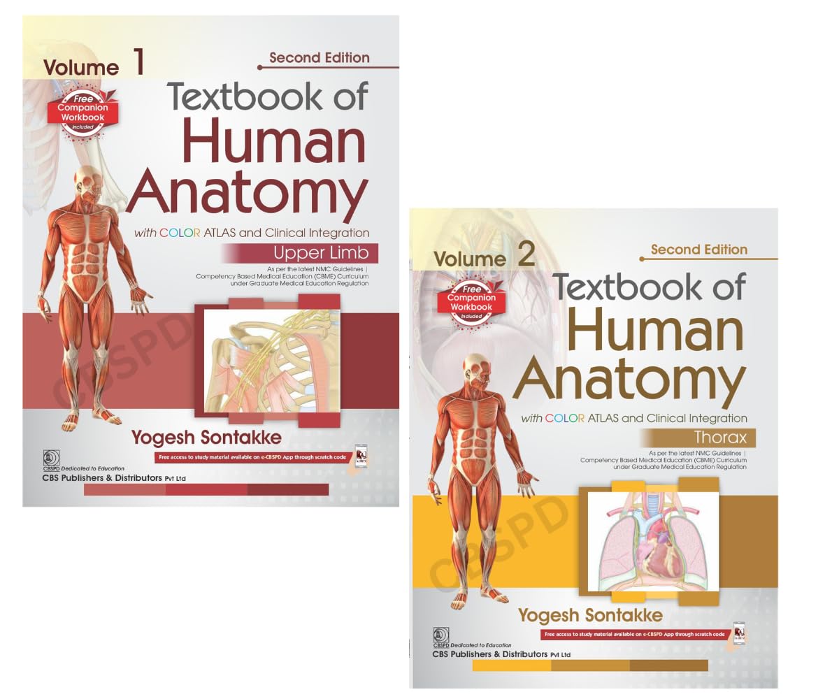 Textbook of human anatomy with color atlas and clinical integration: vol.1 (upper limb) and vol. 2 (thorax),2/e