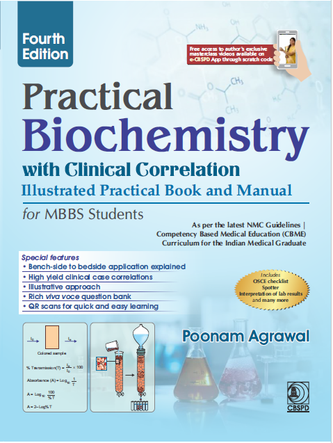 Practical biochemistry with clinical correlation illustrated practical book and manual for mbbs students as per the latest nmc guidelines | competency based medical education