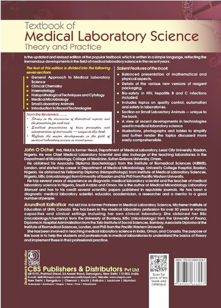 Textbook of medical laboratory science :theory and practice cbspd edition