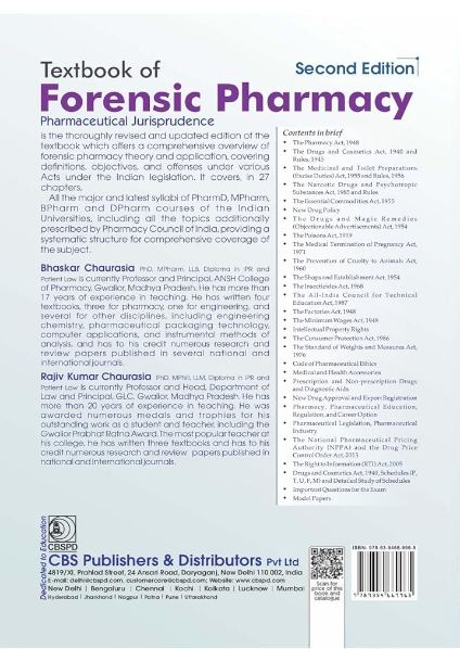 Textbook of forensic pharmacy for pharmacy students and professionals