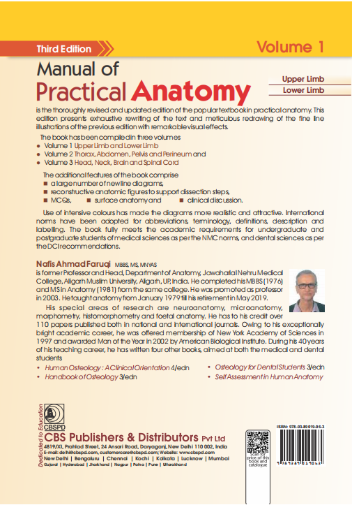 Manual of practical anatomy (volume i)