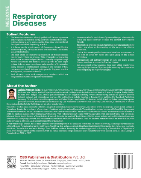 Medicine- respiratory diseases (as per the competency-based medical education curriculum (nmc) for the indian medical graduates