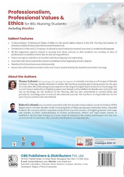 Professionalism, professional values & ethics for bsc nursing students including bioethics