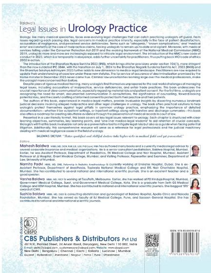 Baldwa's legal issues in urology practice
