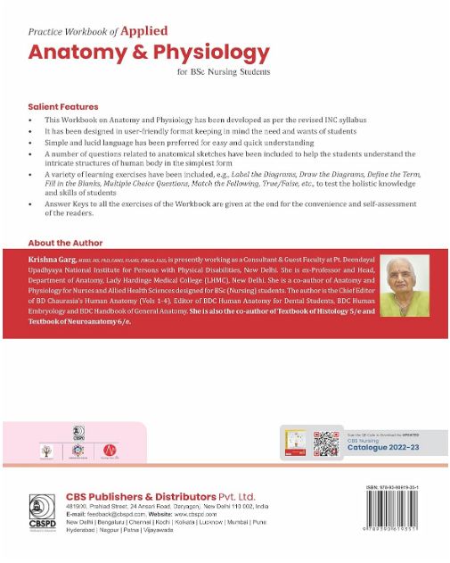 Practice workbook of applied anatomy and physiology for bsc nursing students
