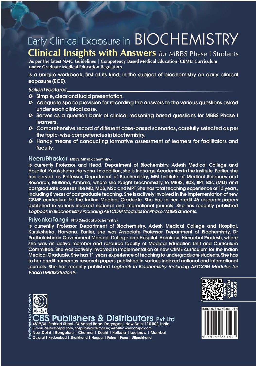 Early clinical exposure in biochemistry clinical insights with answers for mbbs phase i students