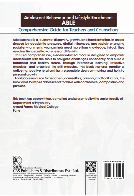 Adolescent behaviour and lifestyle enrichment (able) comprehensive guide for teachers and counsellors