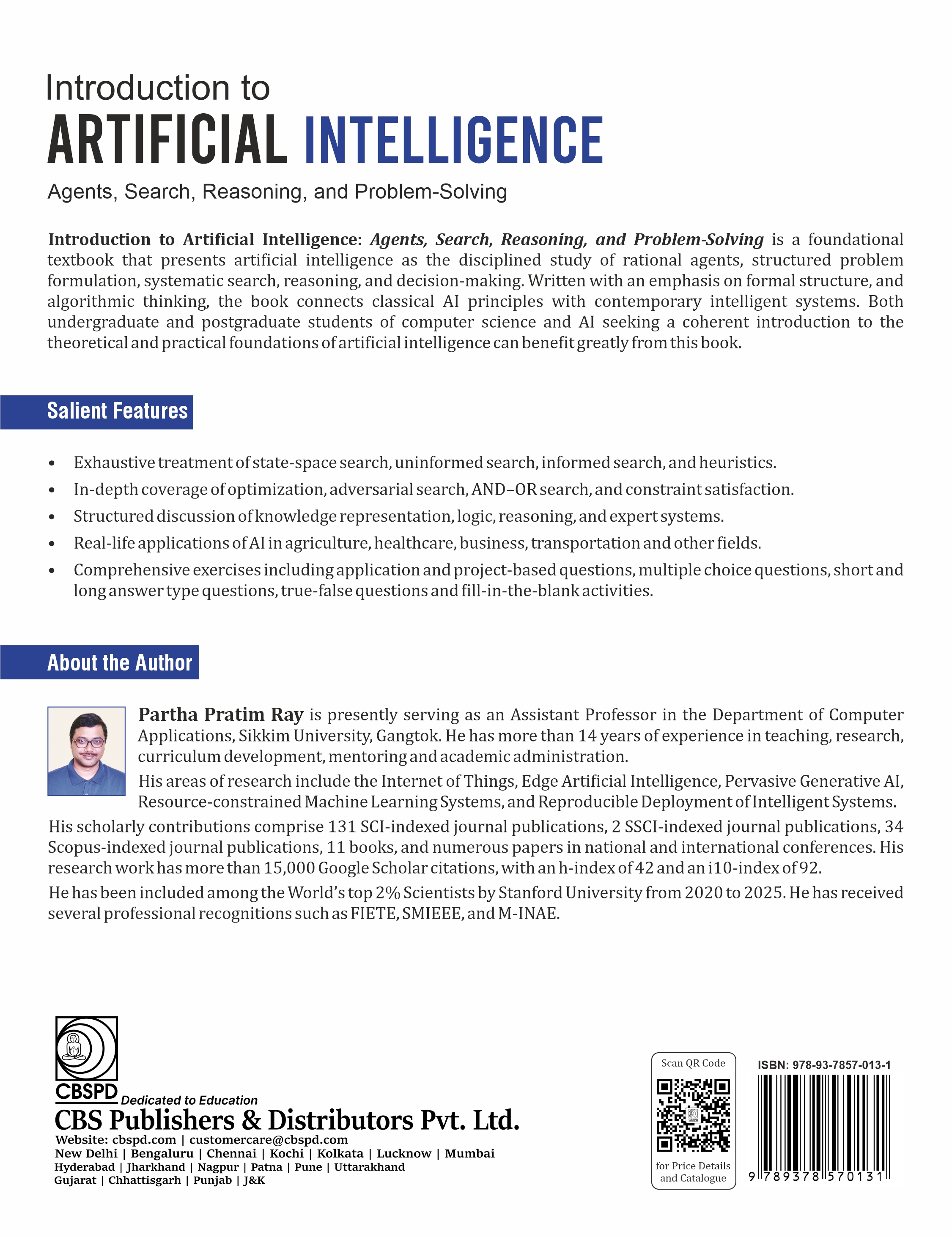 Introduction to artificial intelligence-agents, search, reasoning, and problem-solving