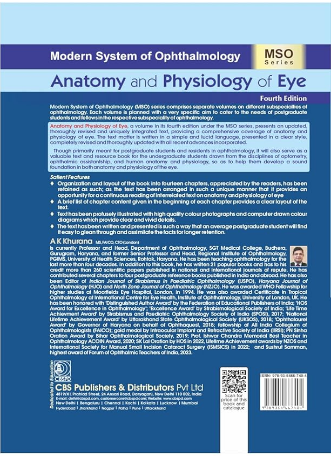 Modern system of ophthalmology (mso series): anatomy and physiology of eye
