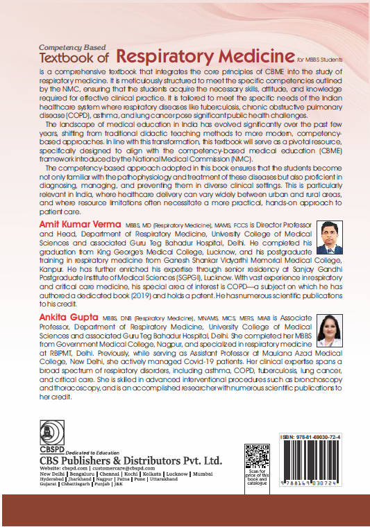 Competency based textbook of respiratory medicine for mbbs students