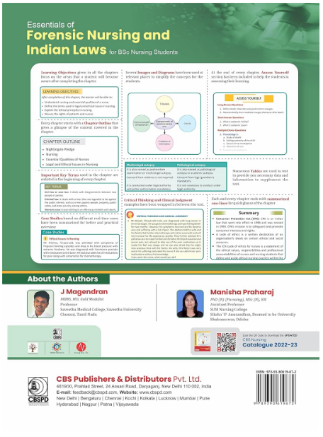 Essentials of forensic nursing and indian laws for bsc nursing students