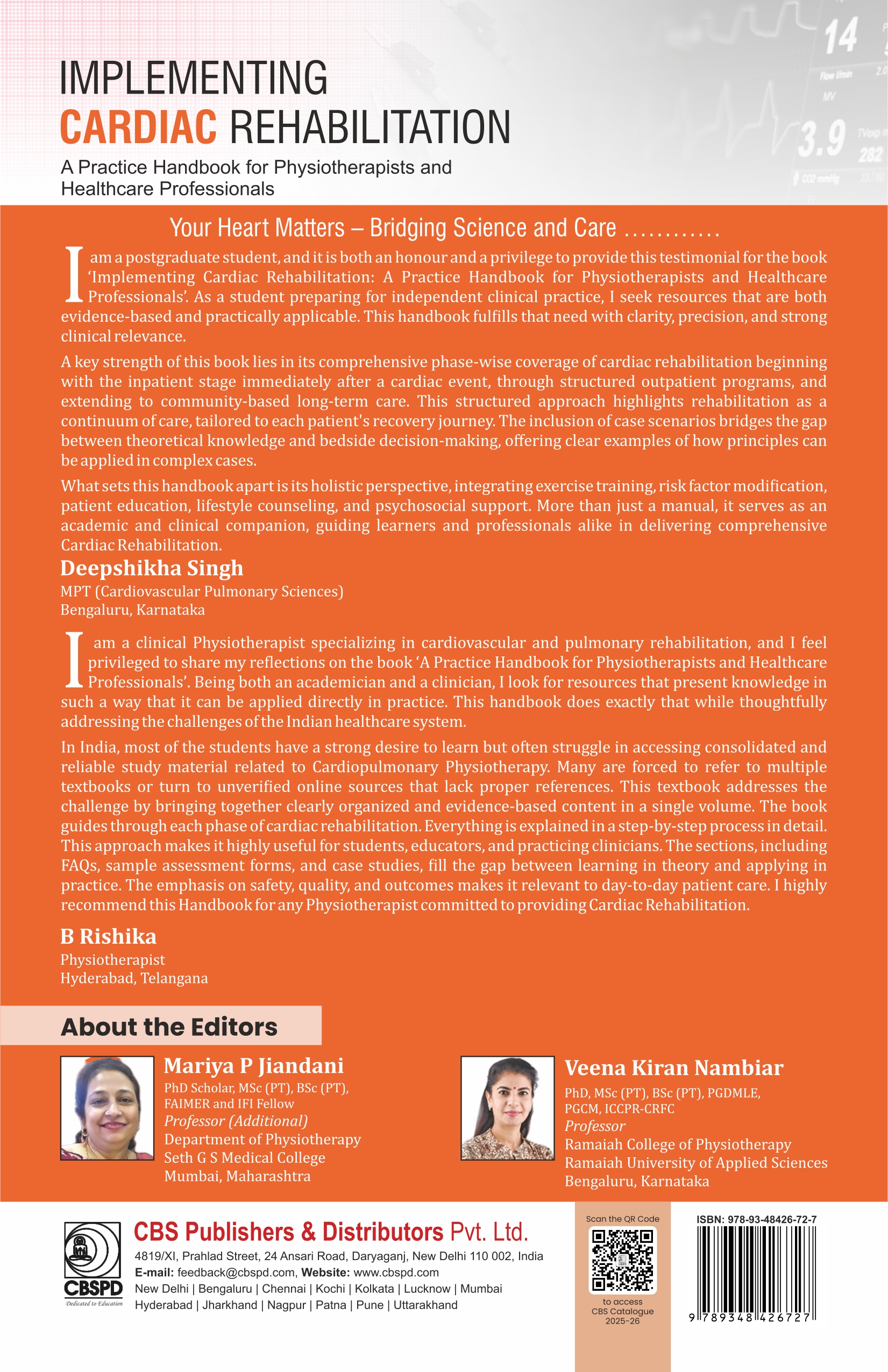 Implementing cardiac rehabilitation: a practice handbook for physiotherapists and healthcare professionals