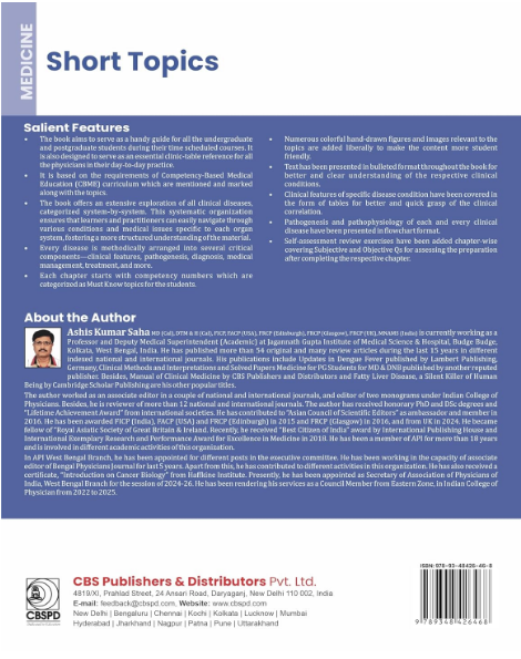 Medicine- short topics (as per the competency-based medical education curriculum (nmc) for the indian medical graduates