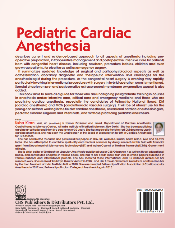 Pediatric cardiac anesthesia