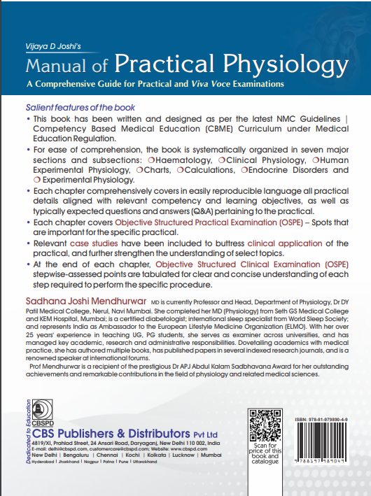 Manual of practical physiology: a comprehensive guide for practical and viva voce examinations
