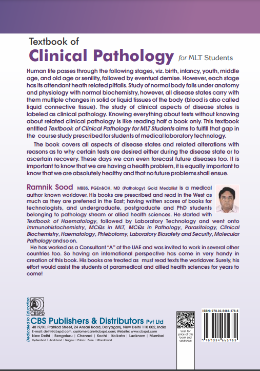 Textbook of clinical pathology for mlt students