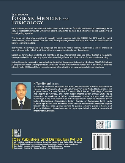 Textbook of forensic medicine and toxicology
