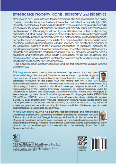 Intellectual property rights, biosafety and bioethics