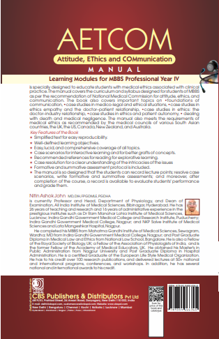 Aetcom attitude, ethics and communication  manual learning modules for mbbs professional year iv
