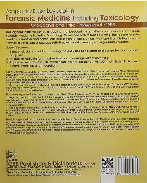 Competency based logbook in forensic medicine including toxicology for second and third professional mbbs
