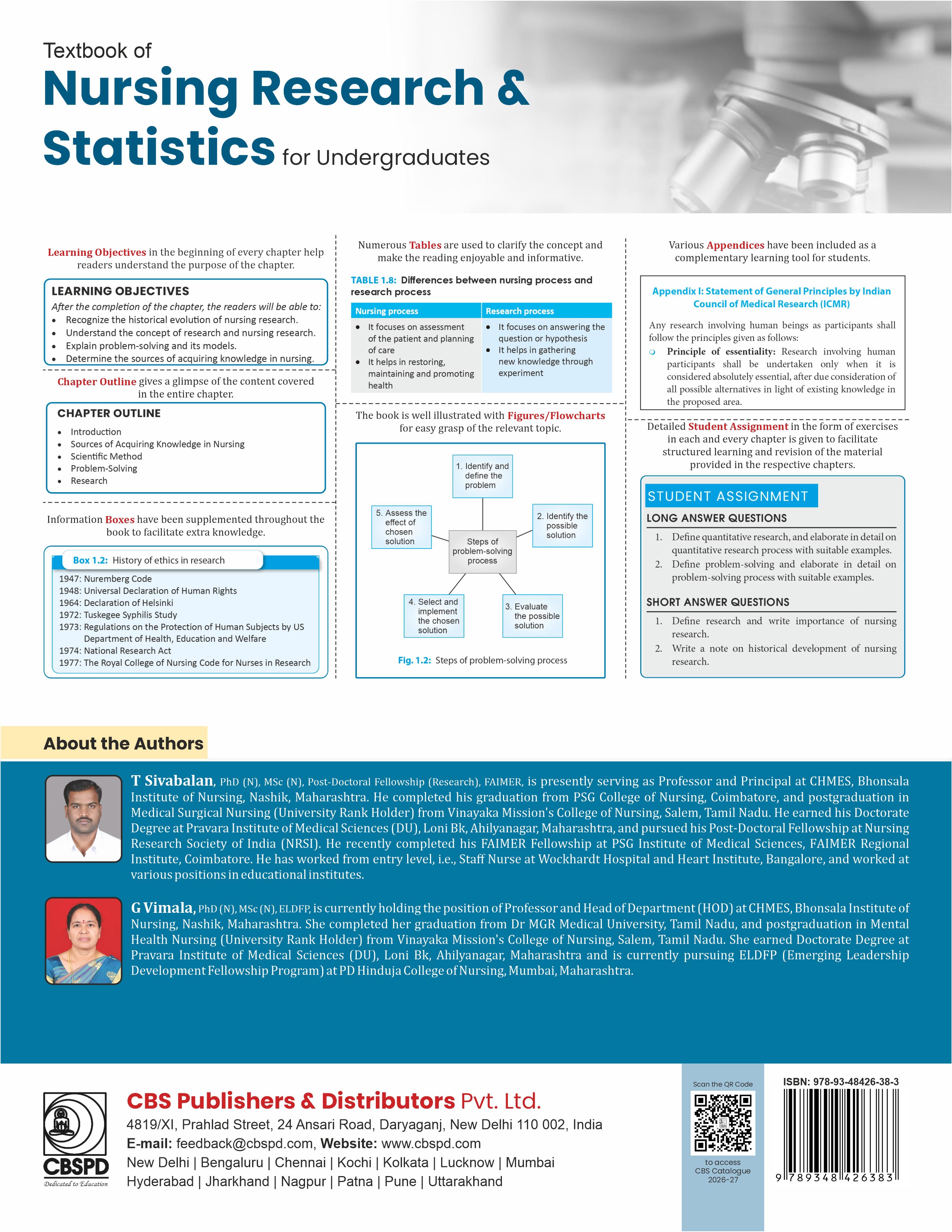 Textbook of nursing research and statistics for undergraduates