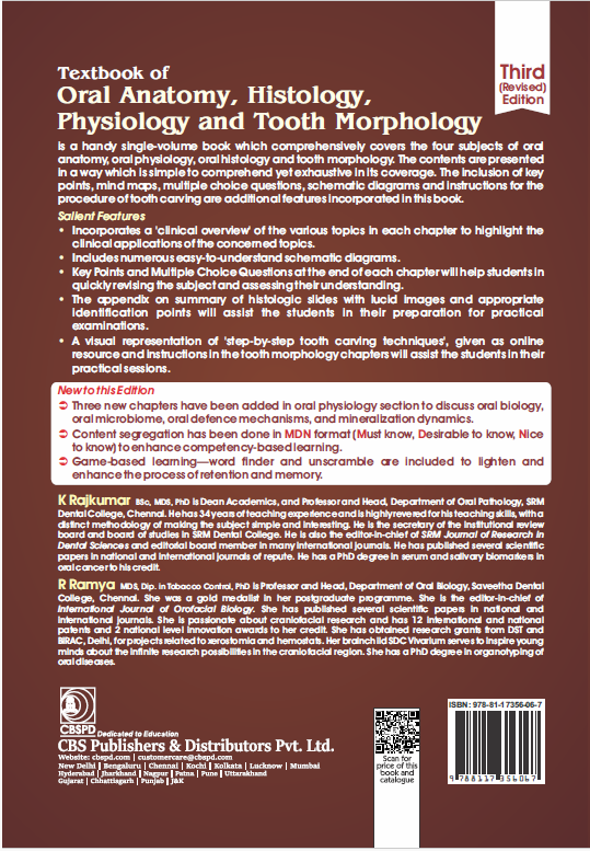 Textbook of oral anatomy, histology, physiology and tooth morphology