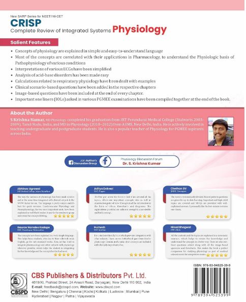 New sarp series for neet/ini-cet crisp complete review of integrated systems physiology (paperback)
