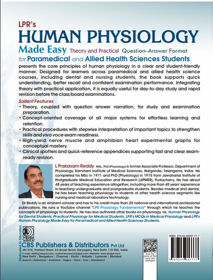 Lpr’s human physiology made easy theory and practical question-answer format for paramedical and allied health sciences students