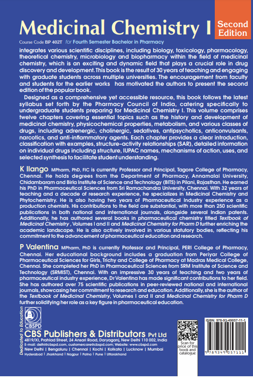 Medicinal chemistry i, course code bp 402t for fourth semester bachelor in pharmacy