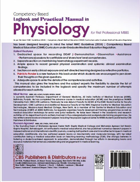 Competency based logbook and practical manual in physiology for first professional mbbs