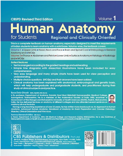 Human anatomy for students: regional and clinically oriented (vol.1)