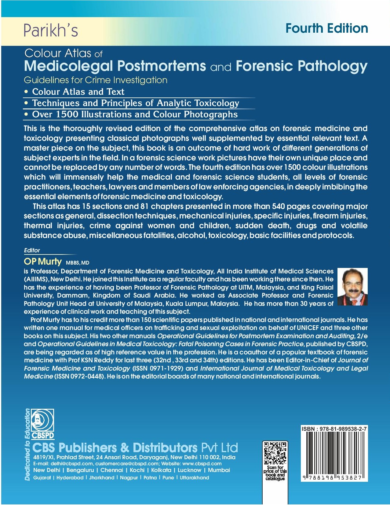 Parikh’s colour atlas of medicolegal postmortems and forensic pathology guidelines for crime investigation
