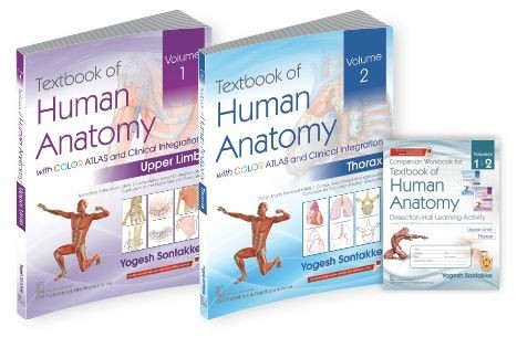 Textbook of human anatomy with color atlas and clinical integration (2vol set): vol.1-upper limb ; vol.2- thorax with companion workbook