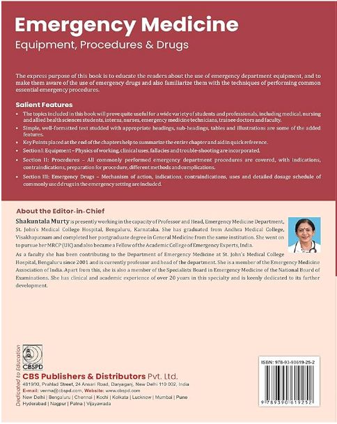 Emergency medicine equipment, procedures & drugs