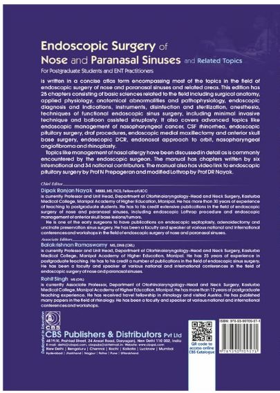 Endoscopic surgery of nose and paranasal sinuses and related topics for postgraduate students and ent practitioners