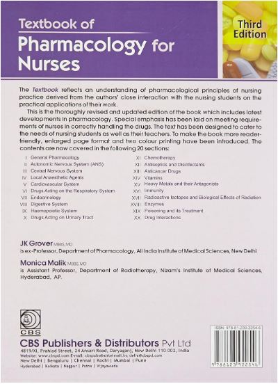 Textbook of pharmacology for nurses