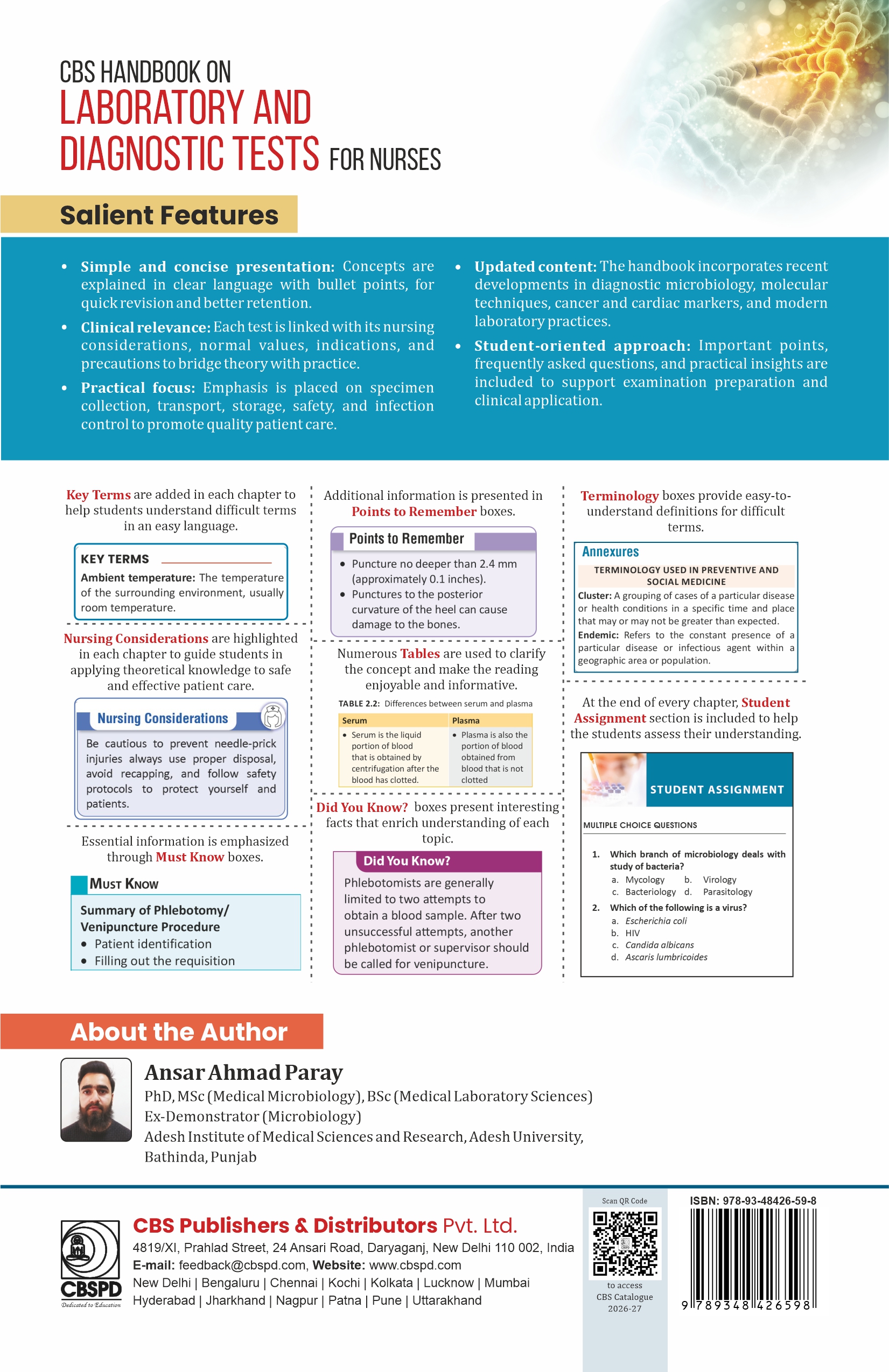 Cbs handbook on laboratory and diagnostic tests for nurses
