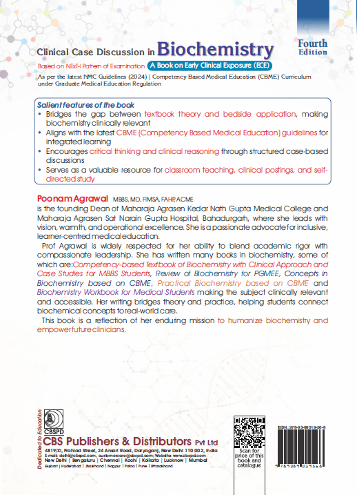 Clinical case discussion in biochemistry based on next-i pattern of examination a book on early clinical exposure (ece)