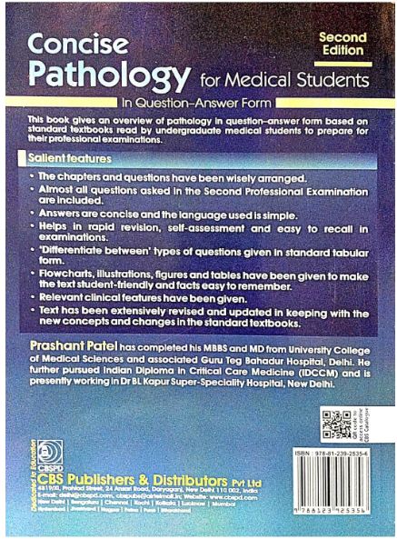Concise pathology for medical students in question answer form