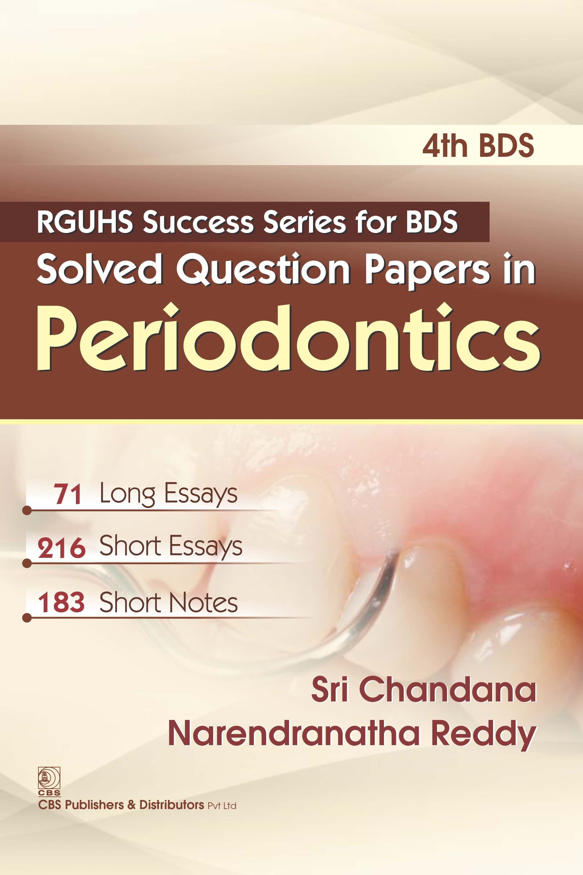 Rguhs success series for bds solved question papers in periodontics
