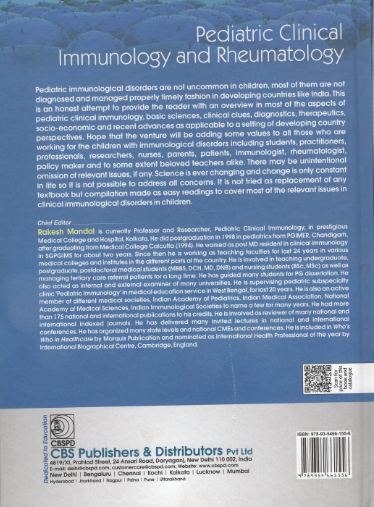 Pediatric clinical immunology and rheumatology