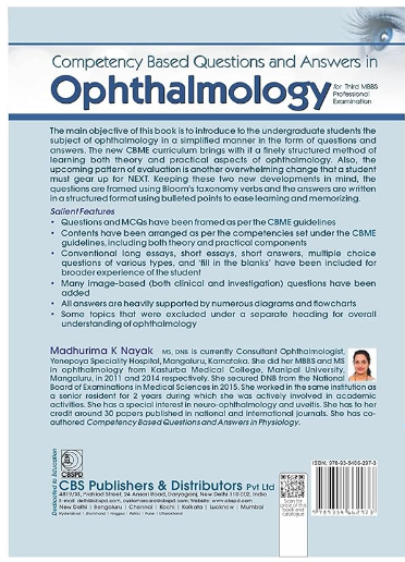 Competency based questions and answers in ophthalmology for third mbbs professional examination