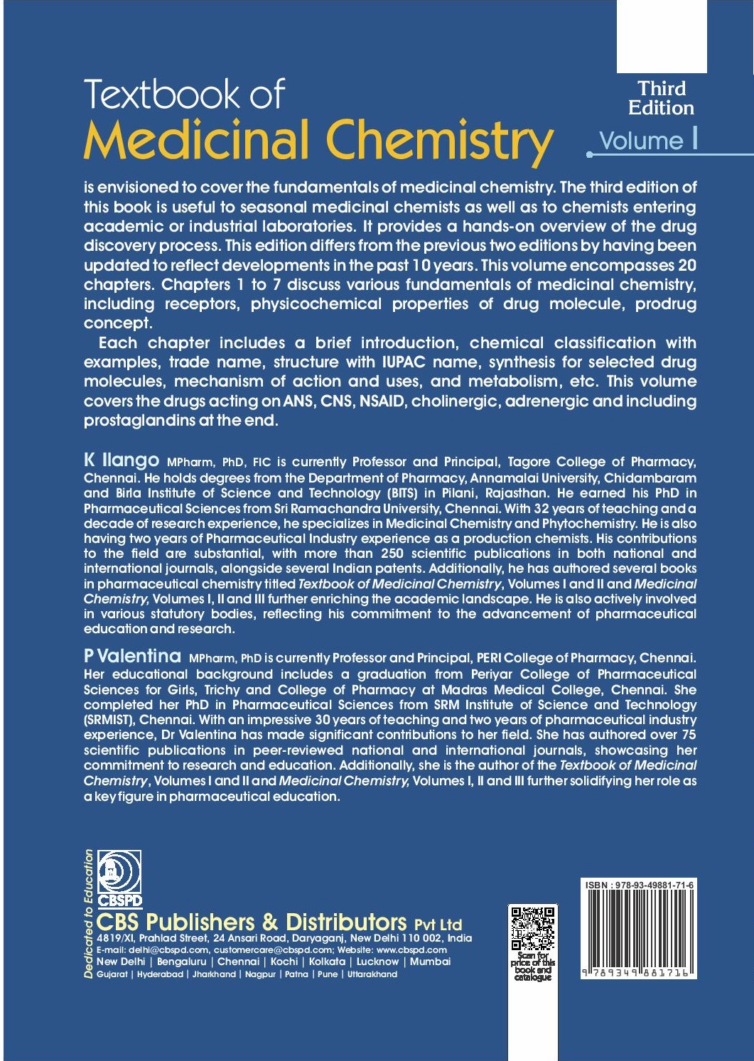 Textbook of medicinal chemistry volume i