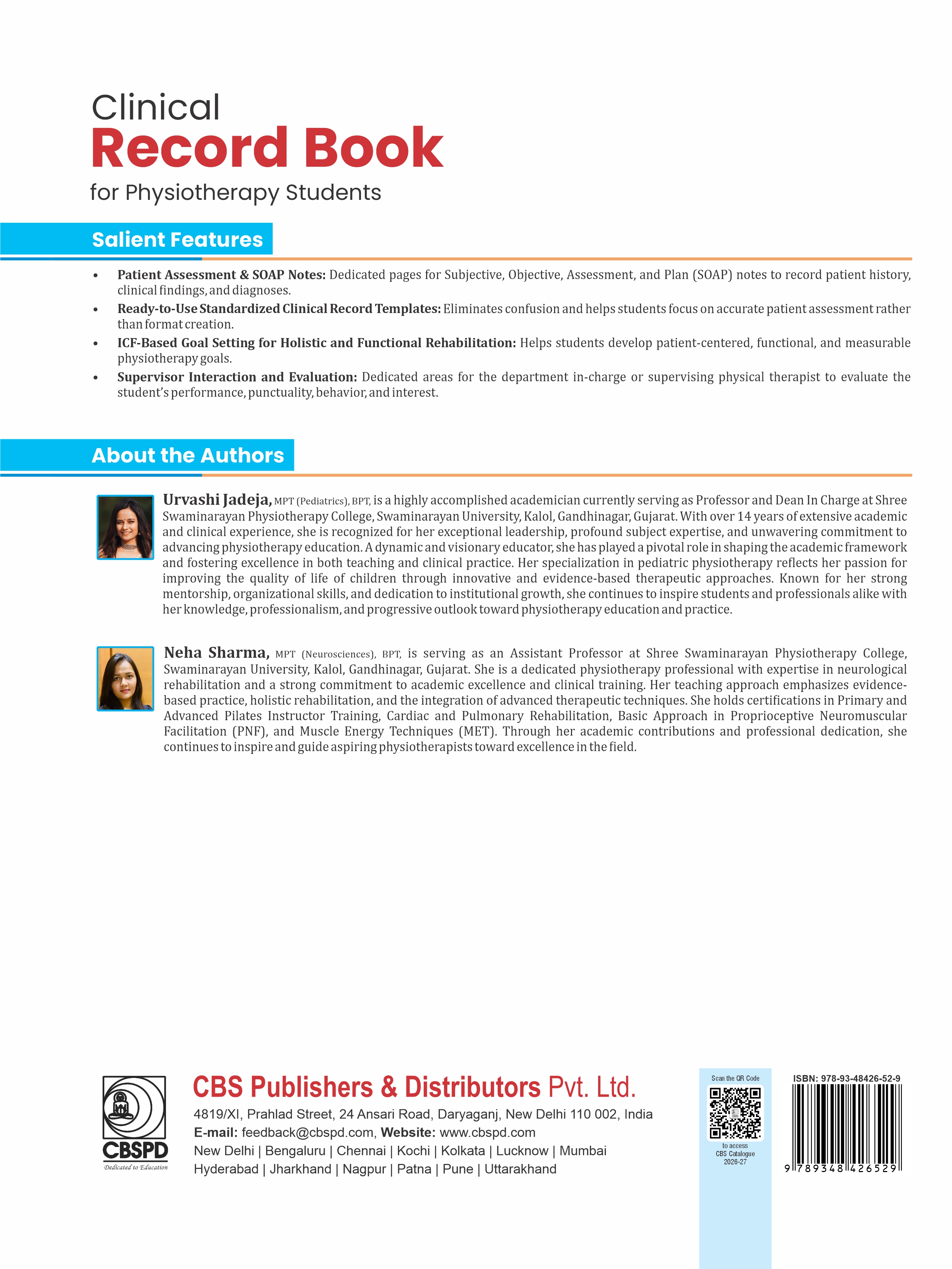 Clinical record book for physiotherapy students